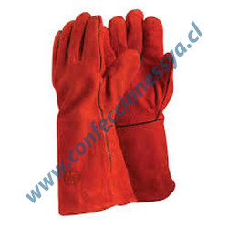 Guantes De Soldador Rojos Ax