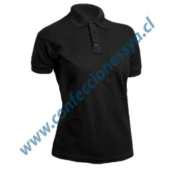 Polera Pique M/Corta Negra...