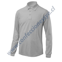 Polera Pique M/Larga Gris...